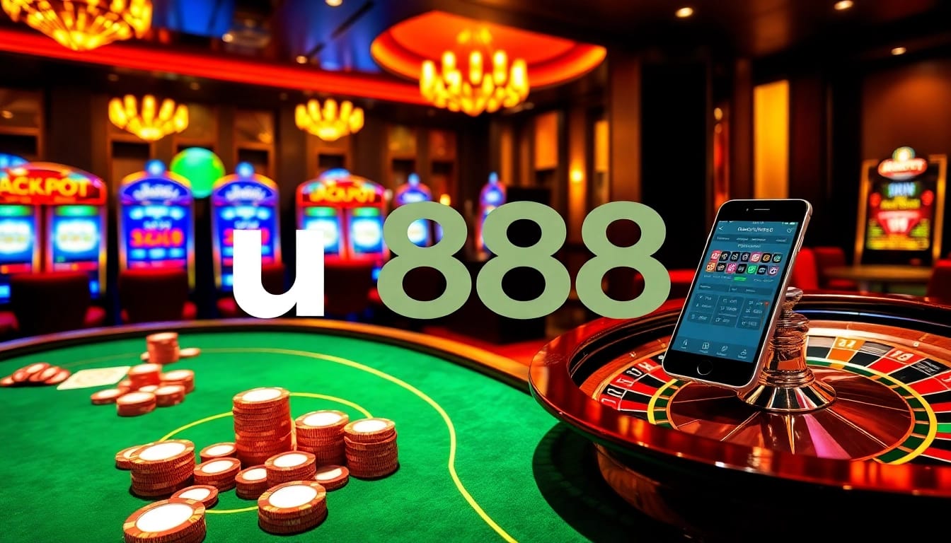 Players enjoying exciting games at u888's luxurious online casino environment.