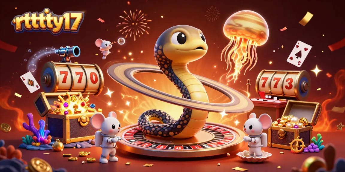 Rttty17 slots and casino action featuring astronaut mice betting on a cosmic roulette wheel