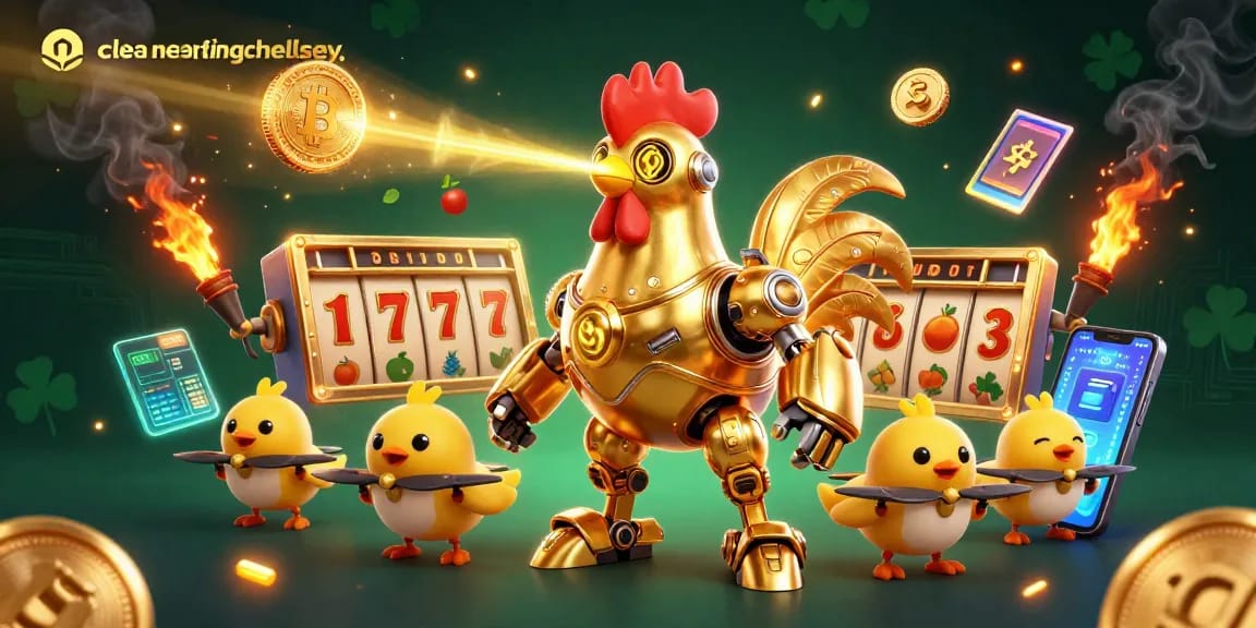 Experience winning strategies with cleaneatingchelsey's dynamic gaming scene packed with slot reels and crypto elements.