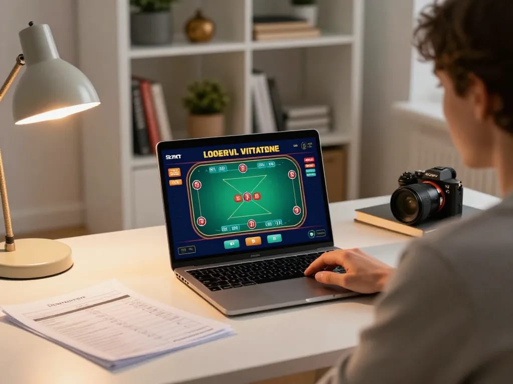 Engaging online gaming scene at 98win trang chủ showcasing a player focused on strategy and gameplay.