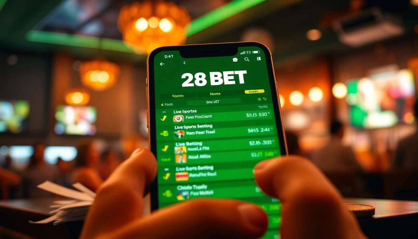 Experience the excitement of betting with 28 BET's vibrant online interface showcasing live sports odds and betting options.