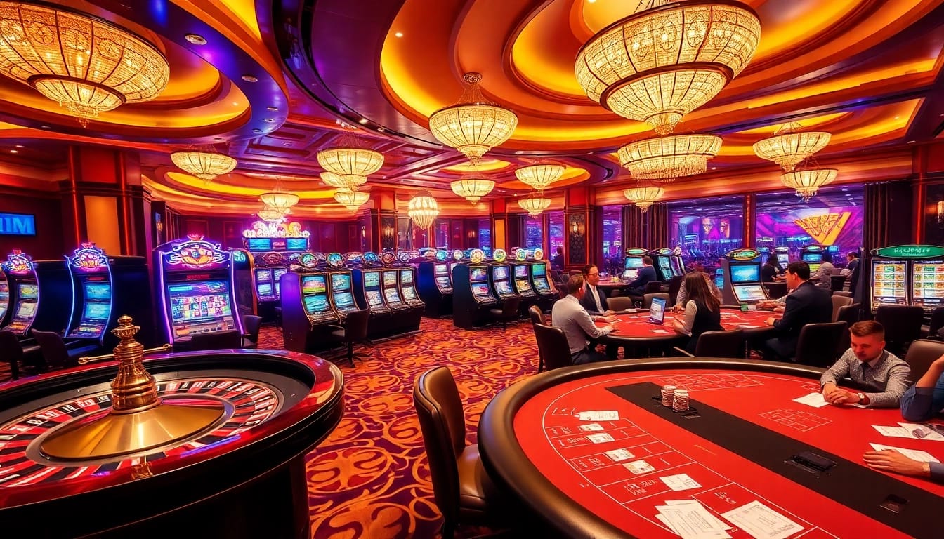 Experience the luxury and excitement of gambling at https://www.vvjl11.com/ featuring vibrant casino scenes with roulette and poker.
