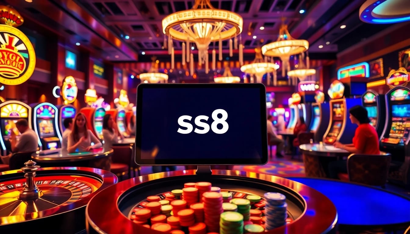 Experience thrilling online gaming with s8 đăng nhập amid vibrant casino elements.