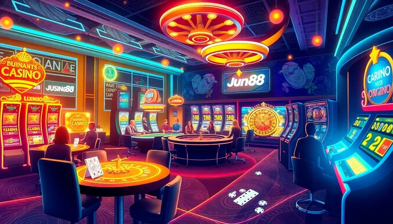 Experience the exhilarating gameplay at jun88.com with vibrant casino tables and interactive slots!
