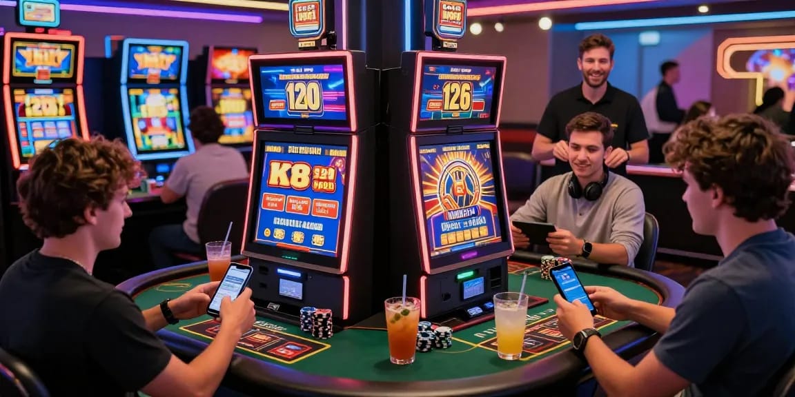 Engaged players enjoying games at credit card casinos, highlighting vibrant atmosphere and diverse options.