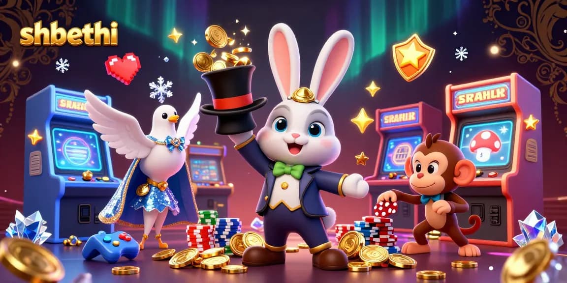 Engage with the vibrant scene featuring shbethi's 3D characters enjoying gaming excitement.