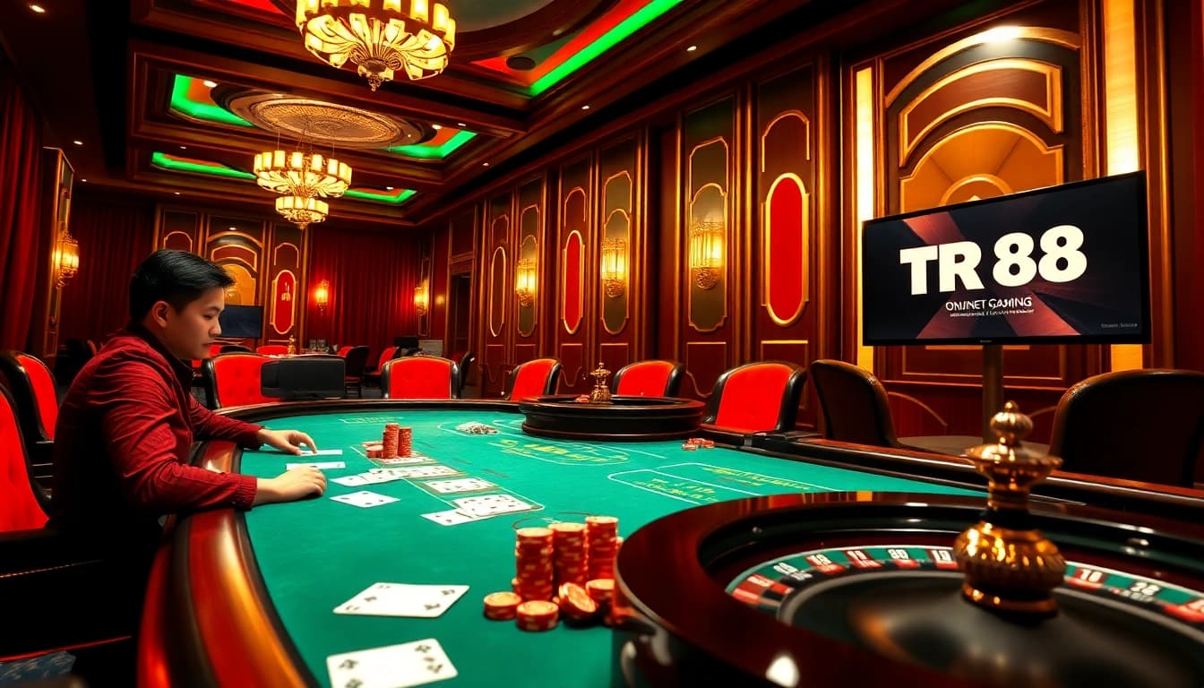 Winning strategies in poker at nhà cái TR88 with players immersed in the game.