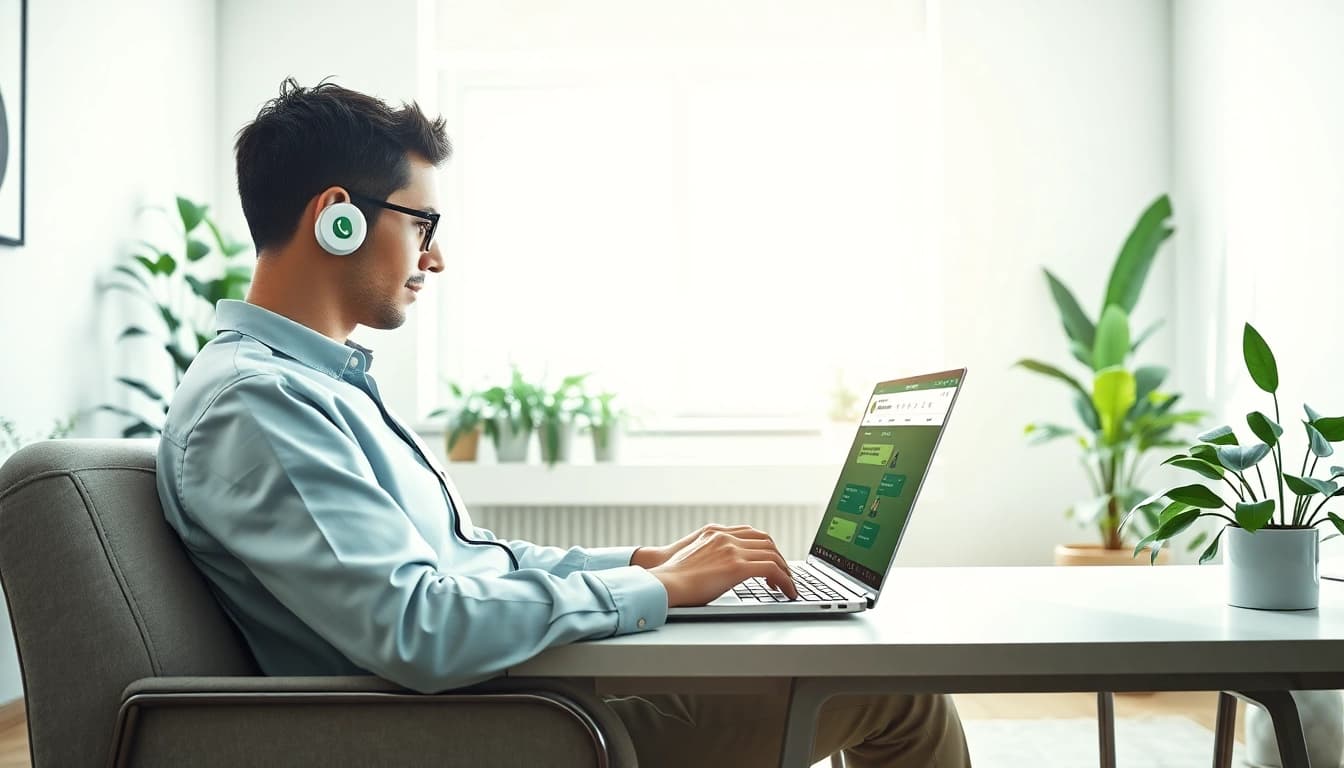 在快连官网的 WhatsApp Web 上提供的引人入胜的用户体验,展示消息功能。