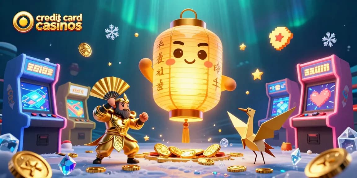 Engaging scene showcasing excitement in credit card casinos with vibrant characters and game elements.