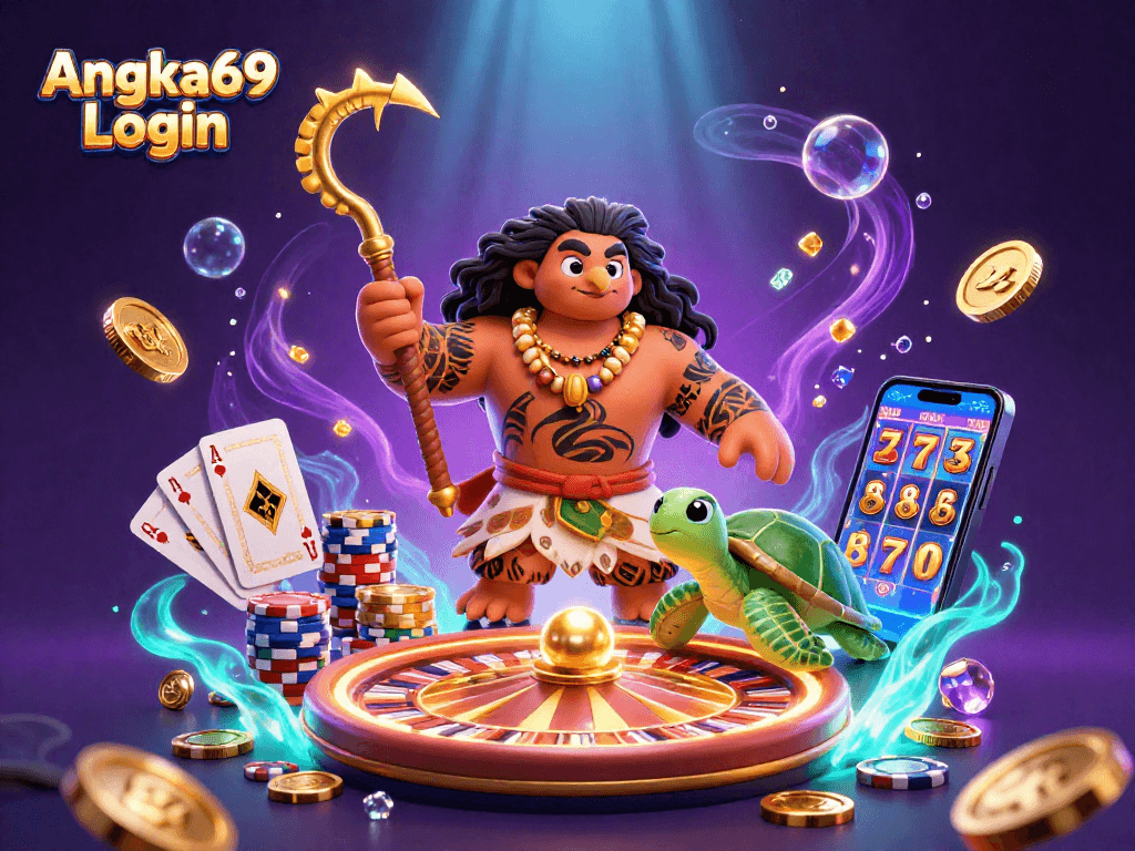 Experience Angka69 Login with vibrant gameplay featuring a demigod hawk and slot machine excitement.
