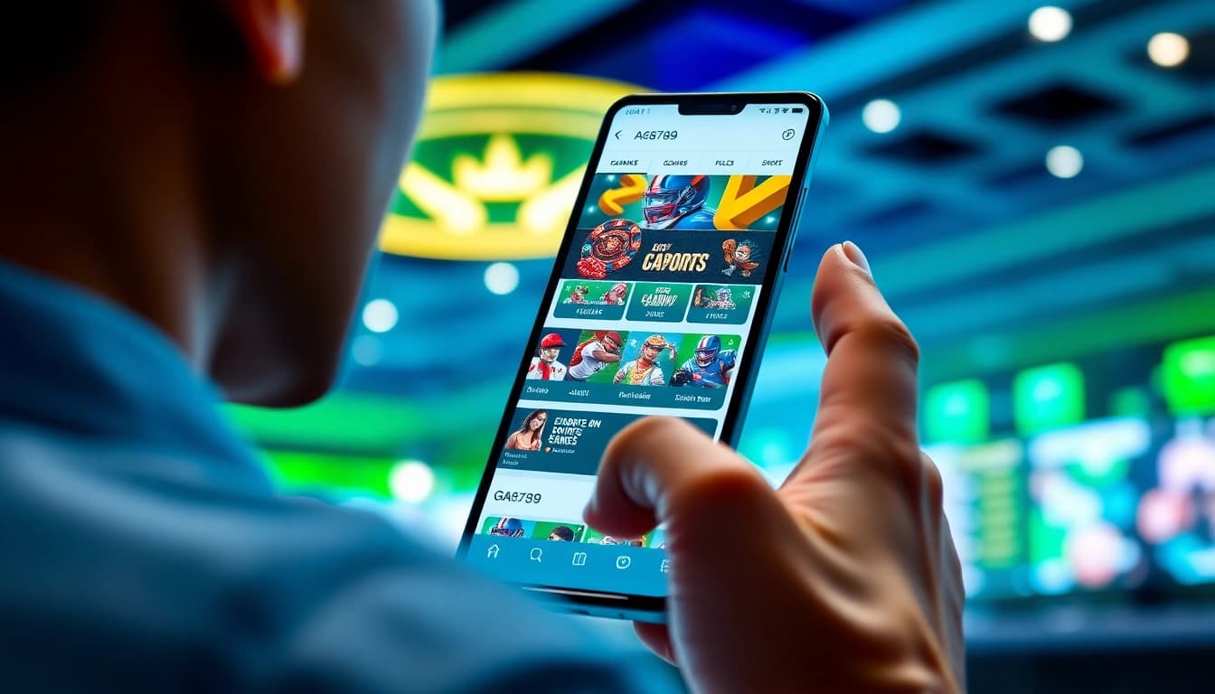 GA6789 mobile app interface showcasing engaging entertainment services.