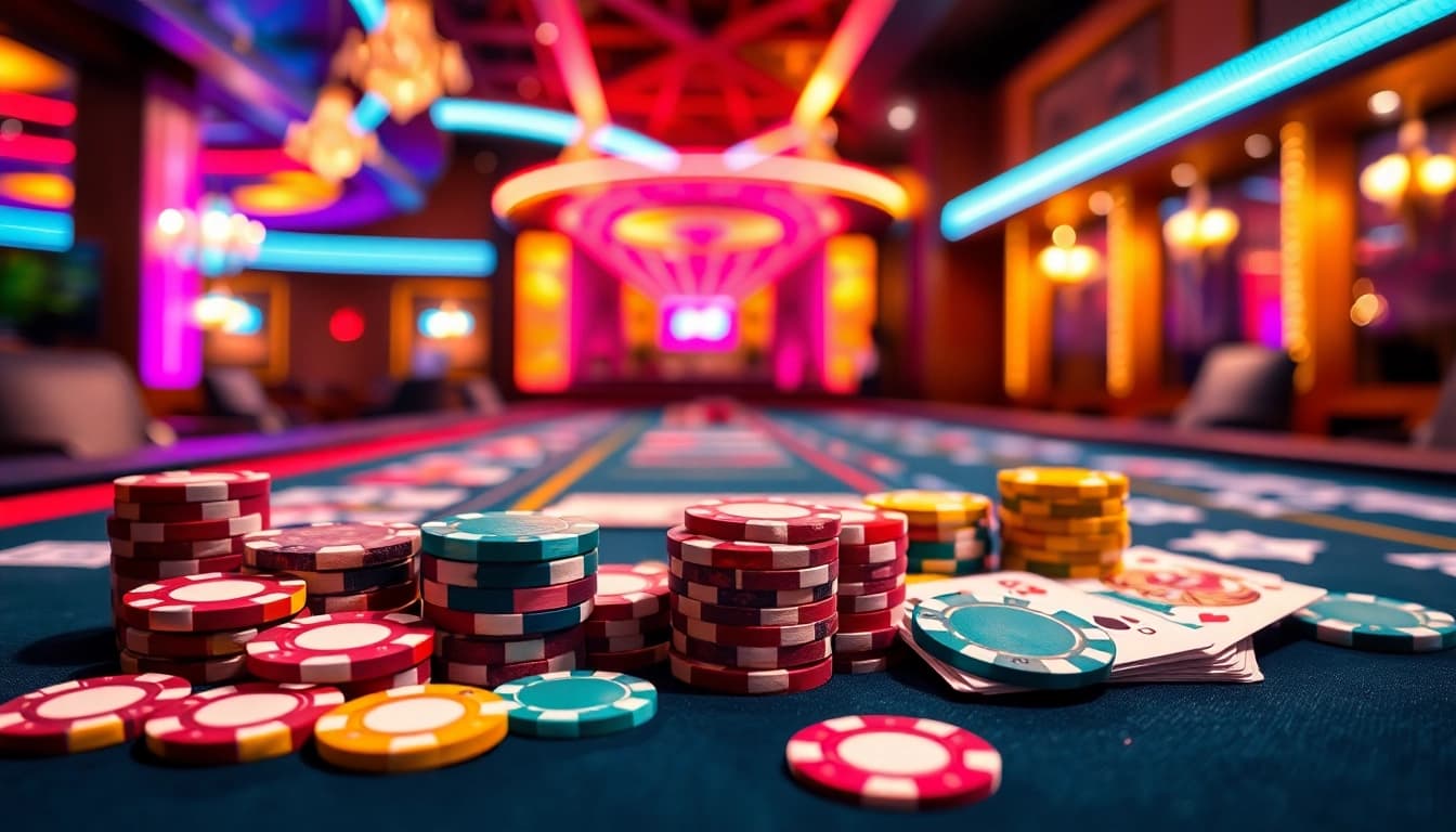 Menggoda pemain dengan ARAHTOGEL di meja kasino yang menawan dan berwarna-warni.