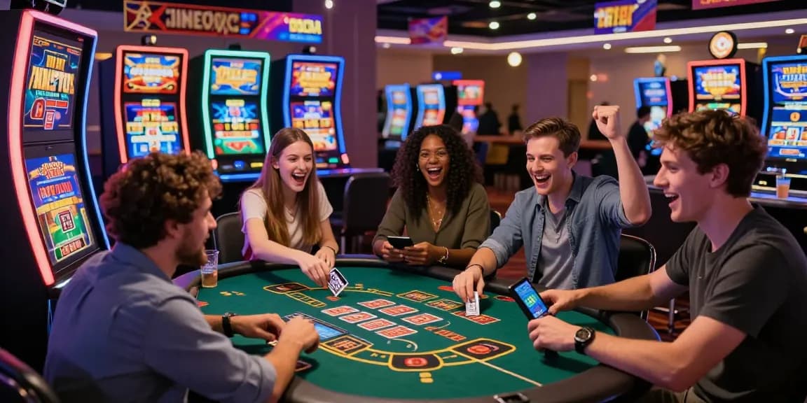 Exciting gameplay at brcs.co.uk credit card casinos, showcasing players actively winning and celebrating.