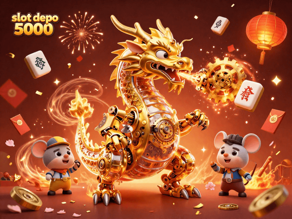 Experience thrilling gameplay at slot depo 5000 with our vibrant 3D illustration.