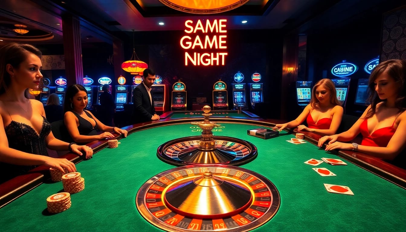 Experience thrilling sex games in a luxurious casino atmosphere with poker and roulette.