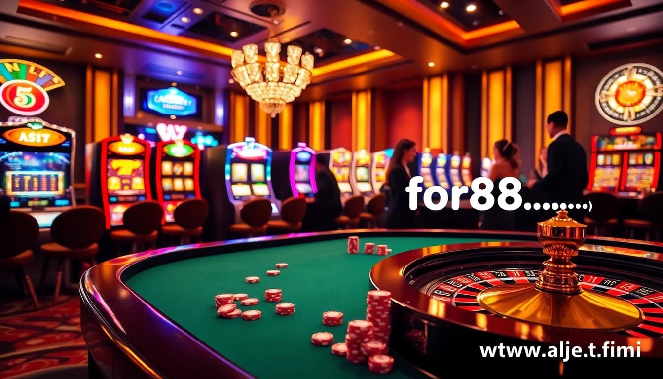 Experience excitement at https://for88.kim/ with luxury casino tables and vibrant slot machines.