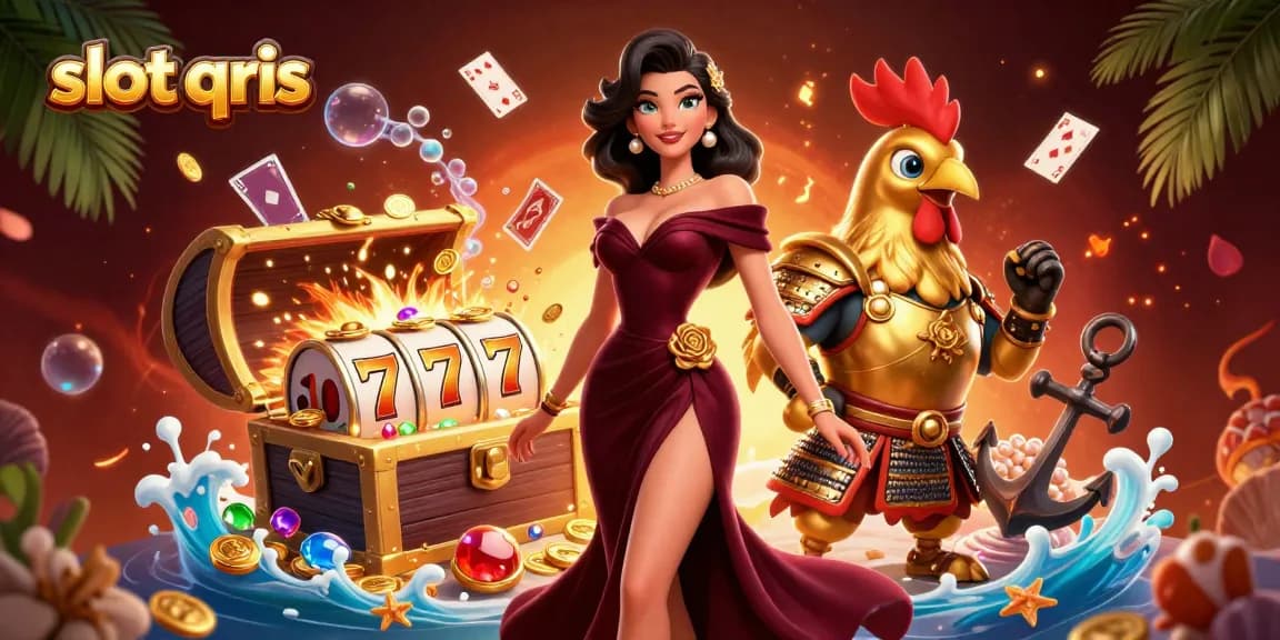 Experience thrilling wins in slot qris with a 3D scene featuring glamor and excitement.