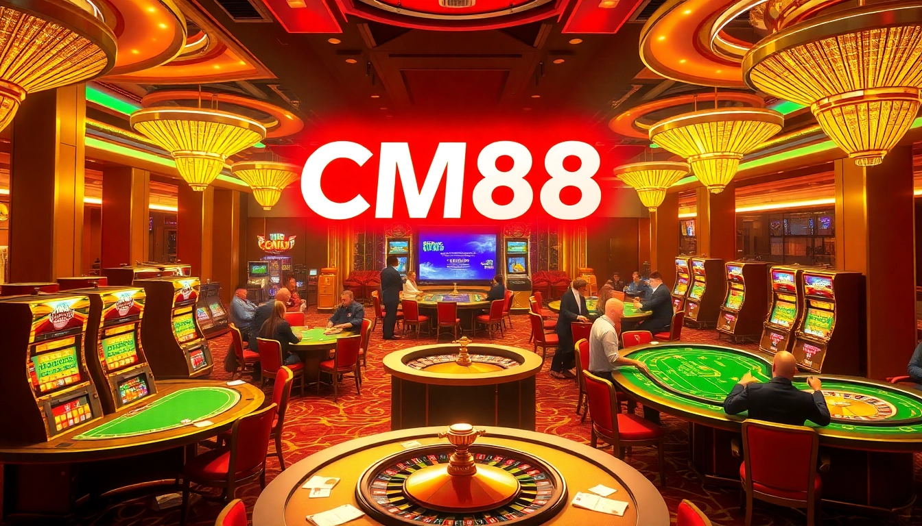Experience the excitement of gambling at CM88 with vibrant casino tables and thrilling games.