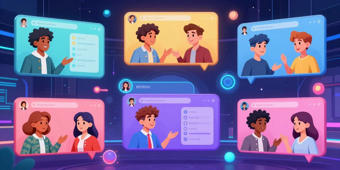 Engaging NSFW AI interaction scene showcasing customizable characters in a vibrant chat environment.