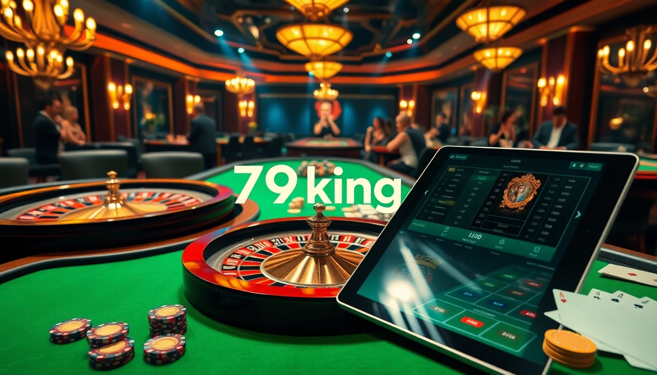 79king casino enthusiasts engaged in thrilling gameplay with vibrant tables and chips.