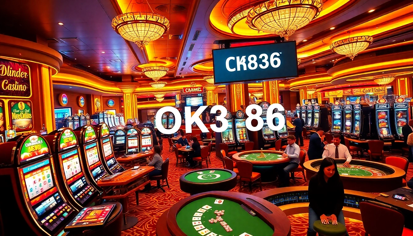 Experience thrilling casino games at OK8386 with players actively engaging in high-stakes bets.