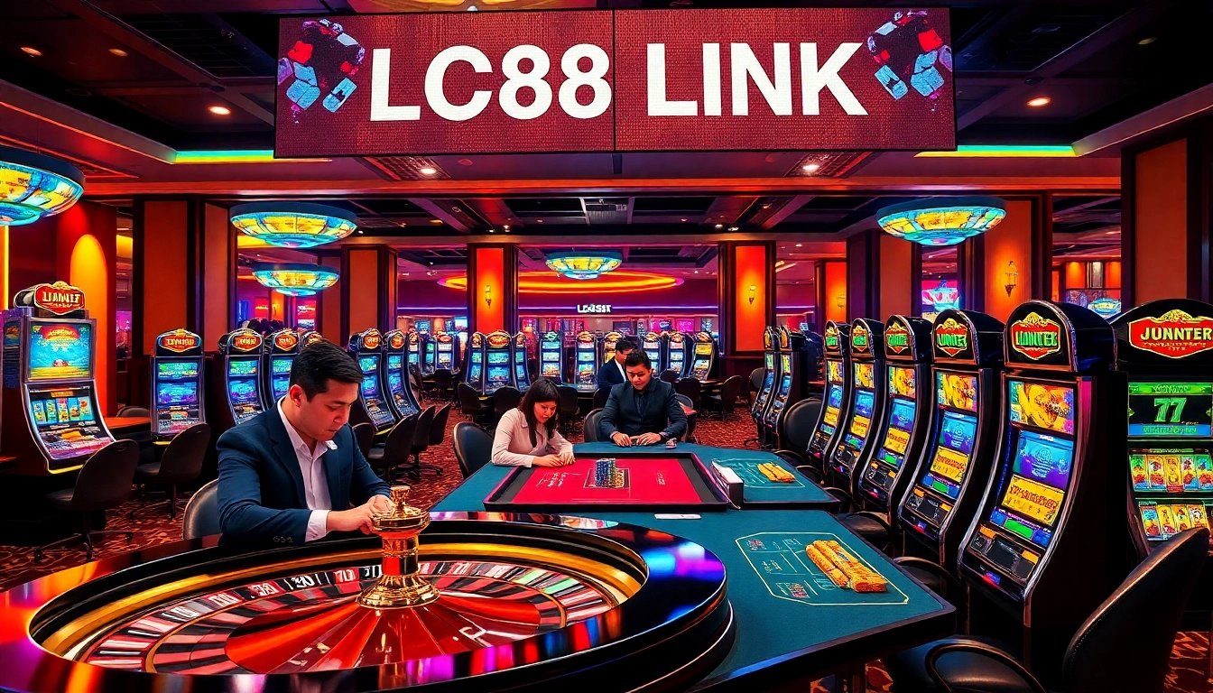Experience thrilling gameplay at LC88 LINK with exciting casino games and vibrant gambling atmosphere.