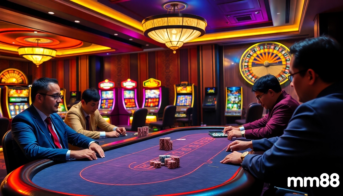 Experience the excitement of online gambling with mm88 at luxurious casino tables.