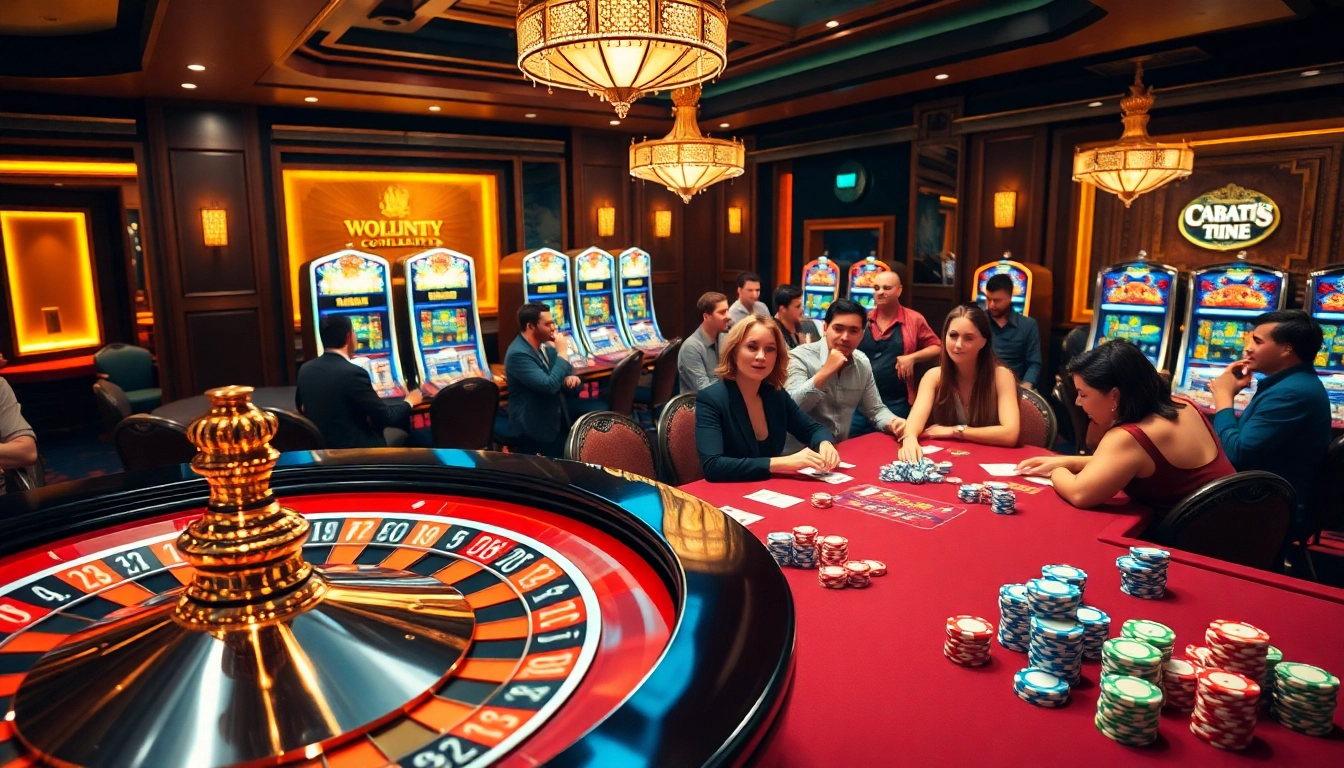 Experience thrilling gameplay at https://789win.associates/ with a vibrant casino scene featuring roulette and poker.