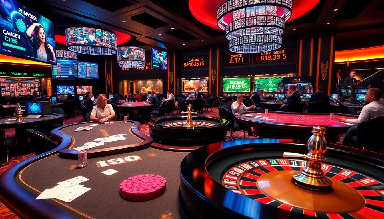 Engaging gaming experience at đại lý C168 with professional gamblers at the poker table.