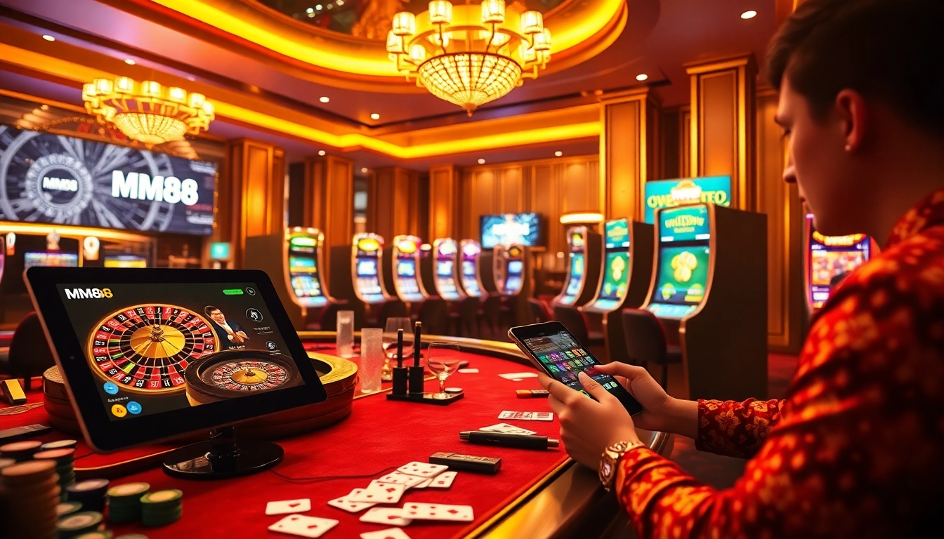 Exciting online gambling experience at trang chủ mm88 featuring casino games and vibrant visuals.