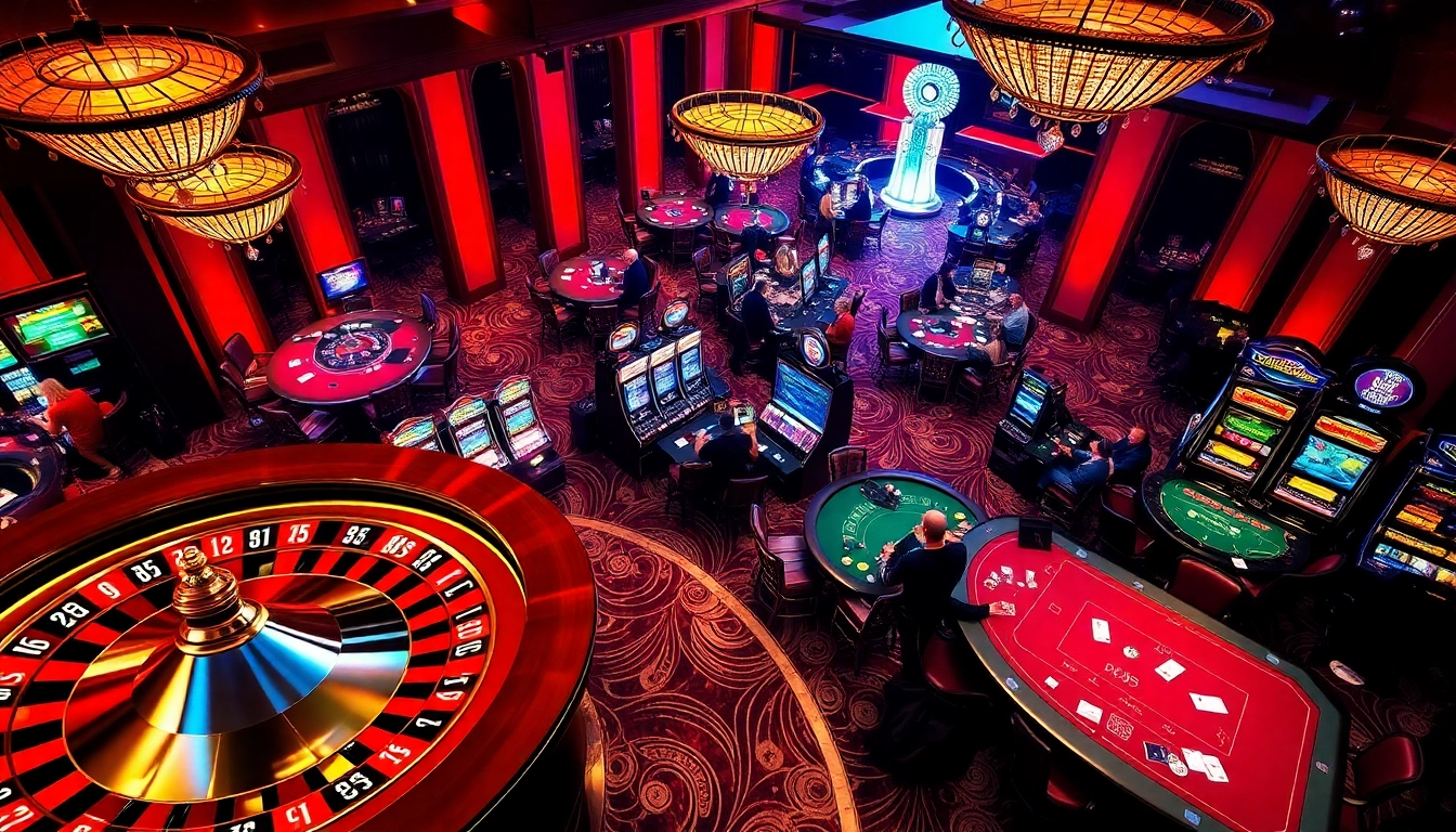 Engage with exciting gaming experiences at King Arthur Cafe's menu featuring casino themes and vibrant visuals.