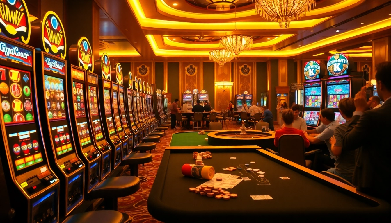 Experience the thrill of gacor slots with vibrant machines and casino excitement.