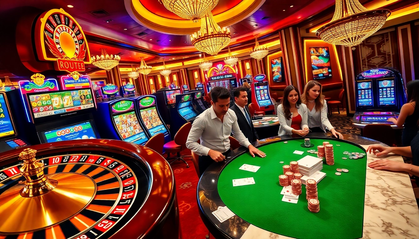 Enjoy thrilling gameplay at https://tg88co.com/ with diverse casino elements: roulette, poker chips, and slot machines.