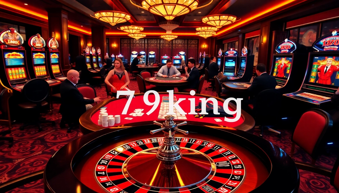 Experience luxury gaming at 79king with vibrant slot machines and engaging poker tables.