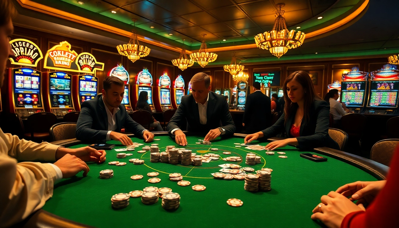 The hidden wiki reveals a thrilling casino scene where players engage in an intense poker game, showcasing excitement and high-stakes action.