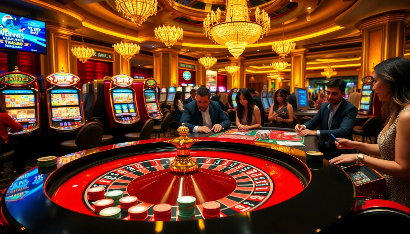 Experience the thrill of casino gaming at https://kk55.group with vibrant roulette, poker chips, and dynamic slot machines.