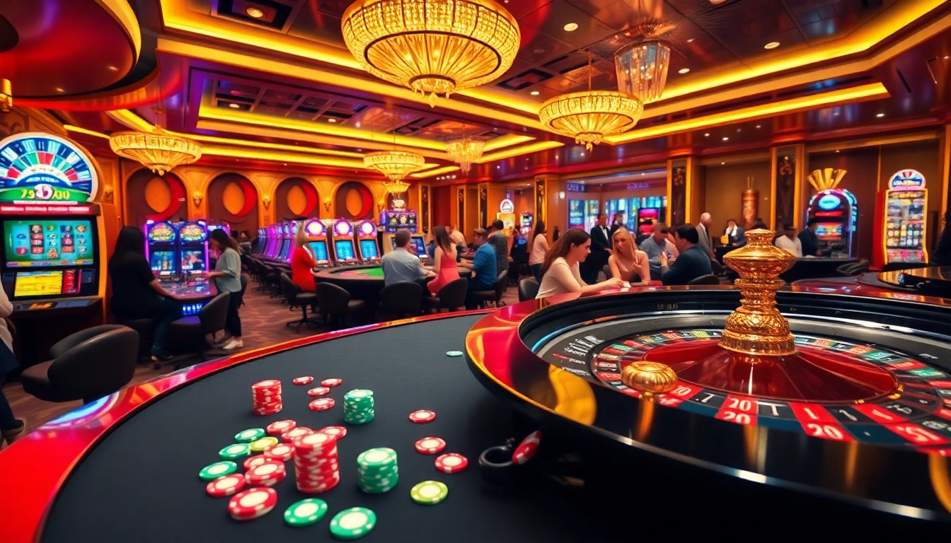 Exciting gaming action at 789club with vibrant casino tables and engaging players.