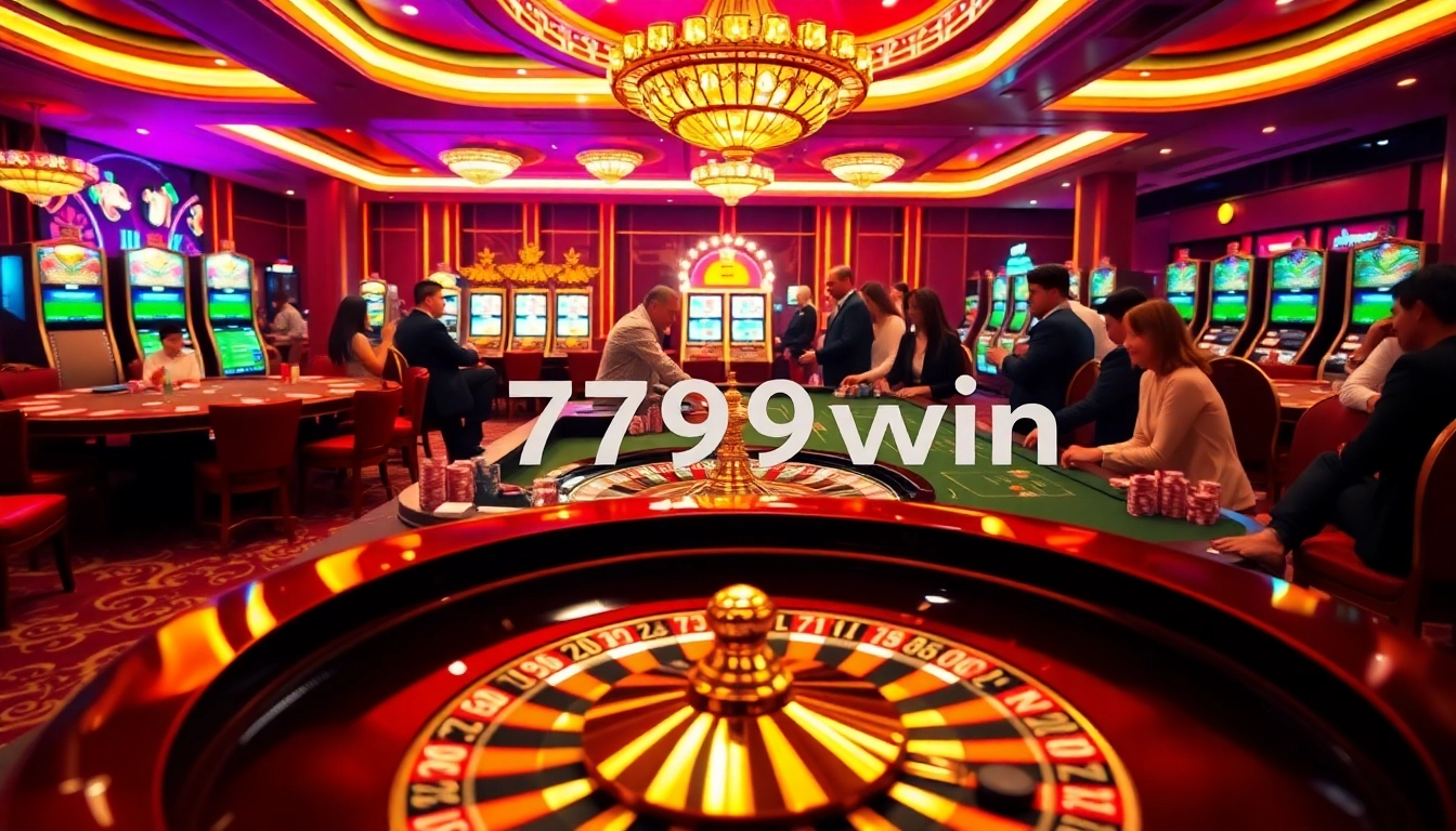 Experience the thrill of winning at the 789win casino with a lively roulette table and vibrant atmosphere.
