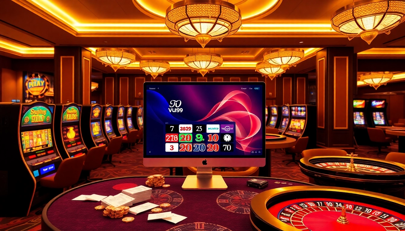 Engaging players at Vua99 with a vibrant online casino experience, showcasing exciting games and betting options.