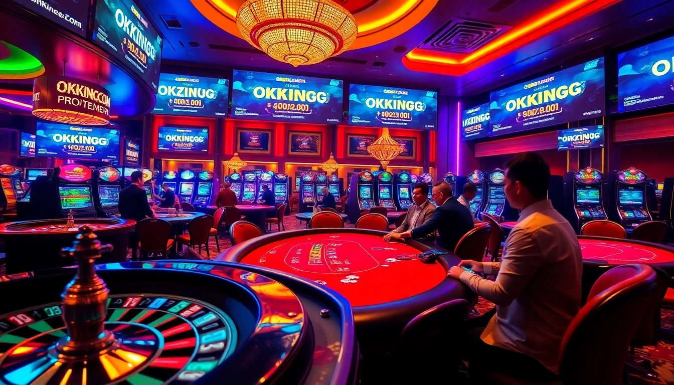 Experience high-stakes excitement at OKKING.COM with vibrant casino games and thrilling ambiance.