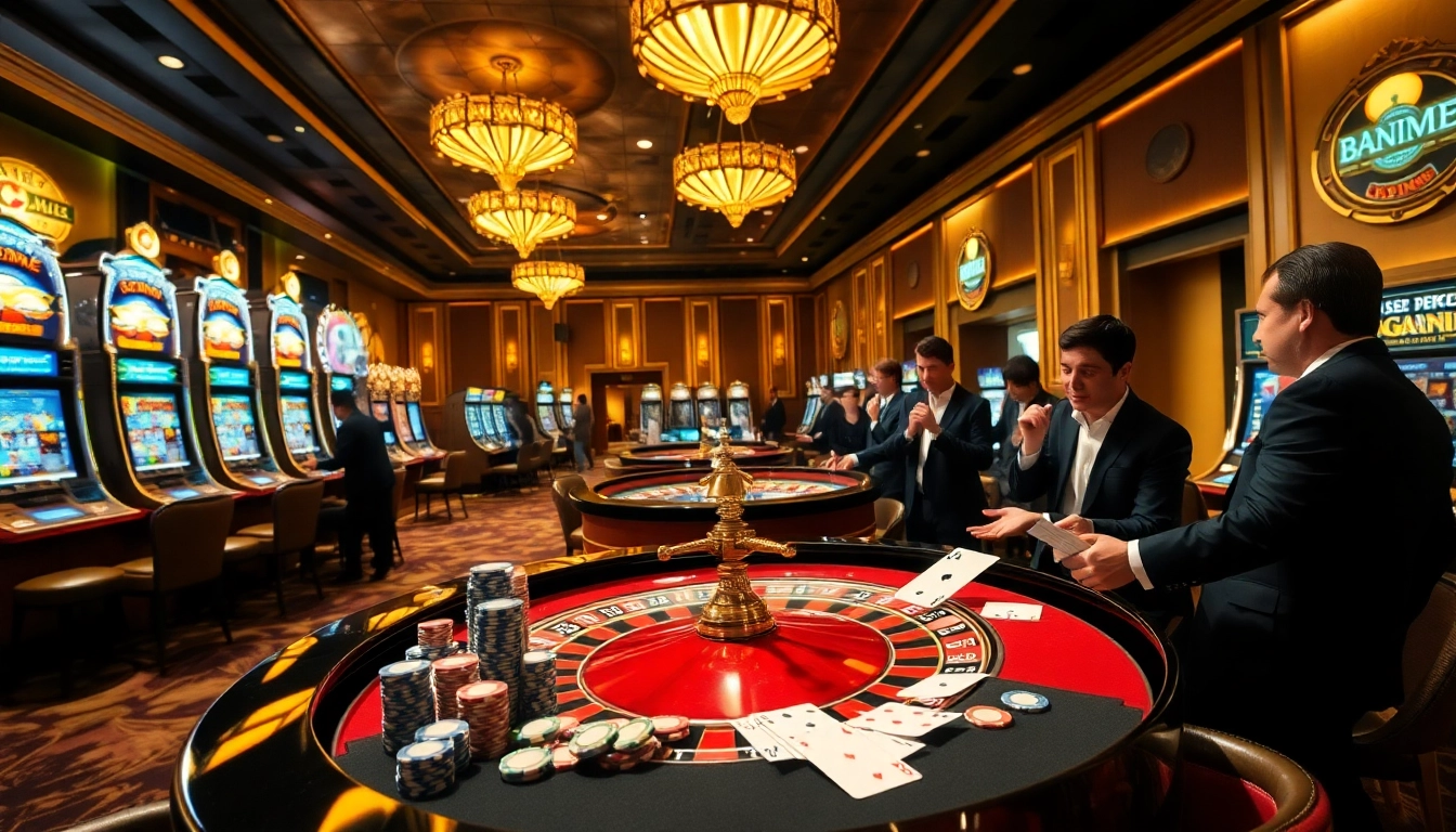 Experience the thrill of https://688v.games/ with a vibrant casino scene showcasing roulette and poker.