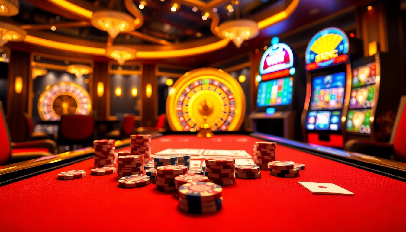 Experience the thrill of casino gaming at https://nk88net.com/ with vibrant poker chips and exciting games.