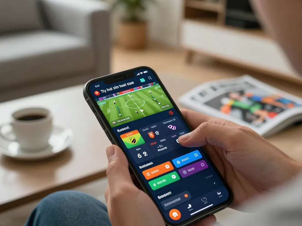 Tỷ lệ kèo nhà cái displayed on a smartphone for online sports betting, engaging user experience