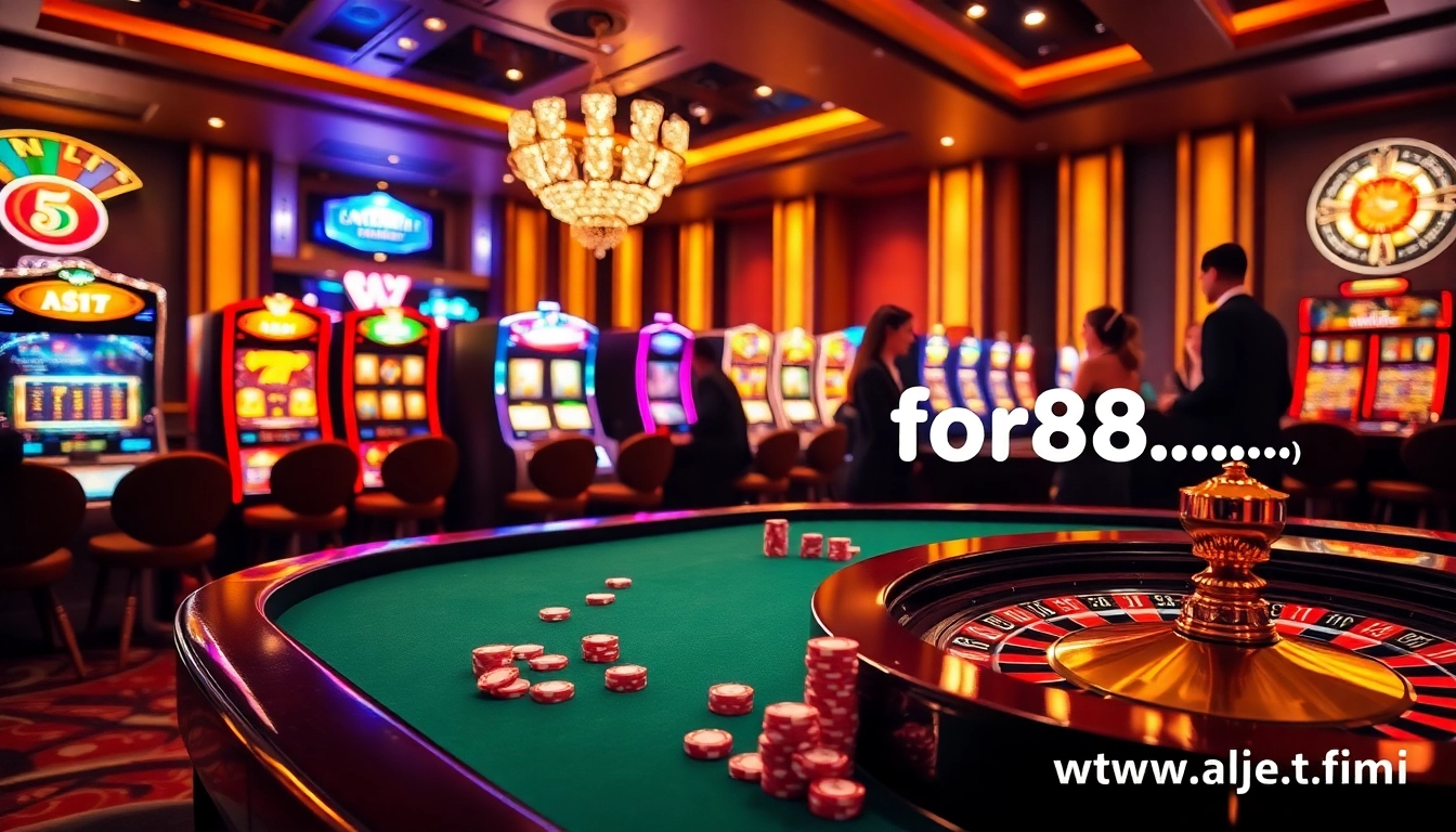 Experience excitement at https://for88.kim/ with luxury casino tables and vibrant slot machines.