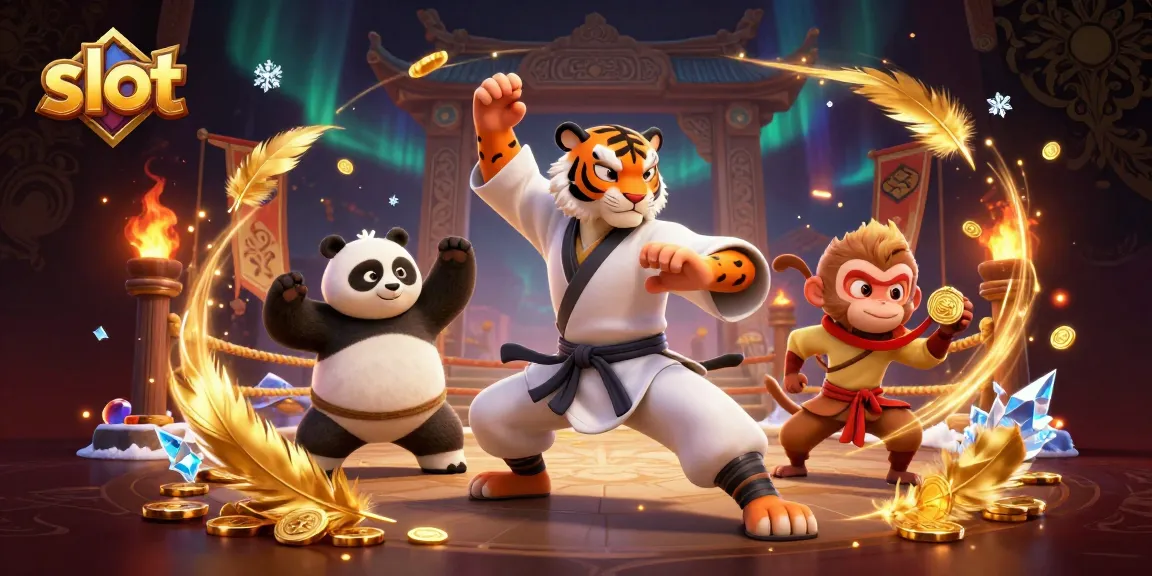 Play engaging slot games amidst a vibrant casino scene with fun characters and dynamic visuals.
