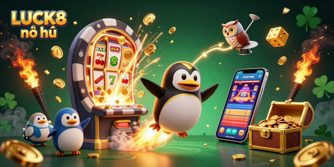 Engage in LUCK8 nổ hũ with a dynamic scene of gaming excitement and jackpot opportunities.