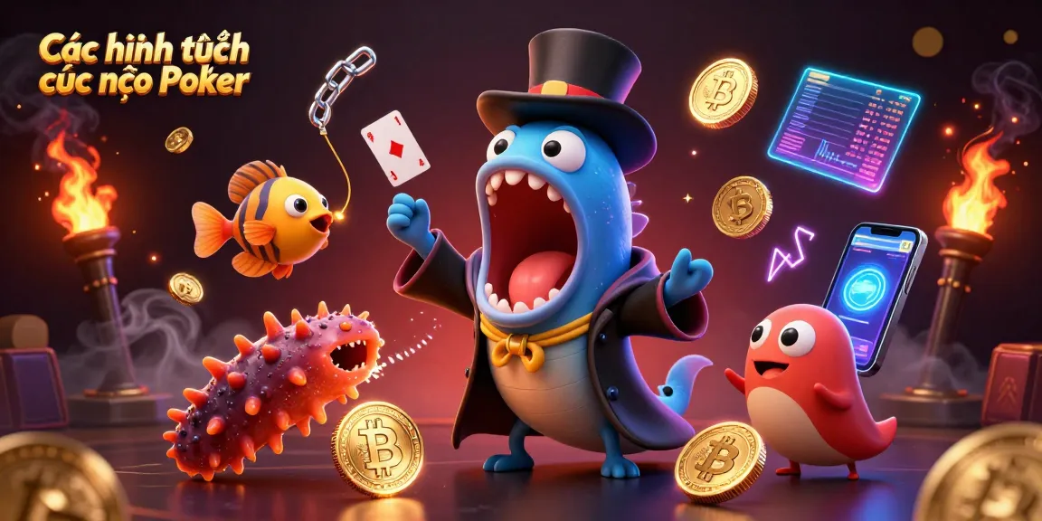 Engage with Các hình thực cược trong Poker in this vibrant scene depicting colorful sea creatures and casino elements.
